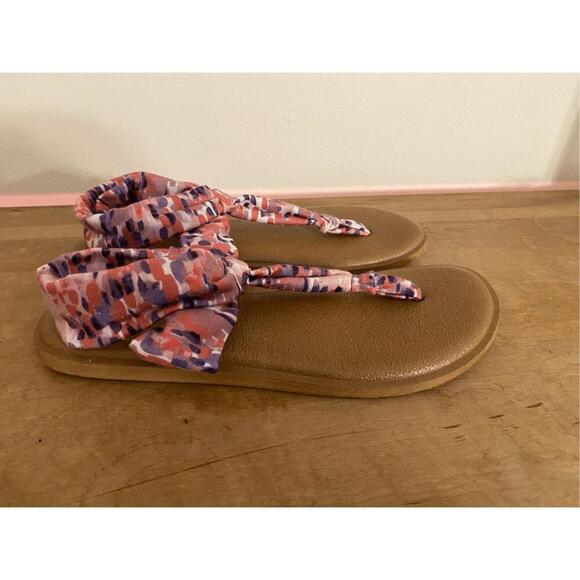 Sanuk size 6 Womens Yoga Sling Ella Prints Sandal Footwear flip flops - Picture 1 of 5
